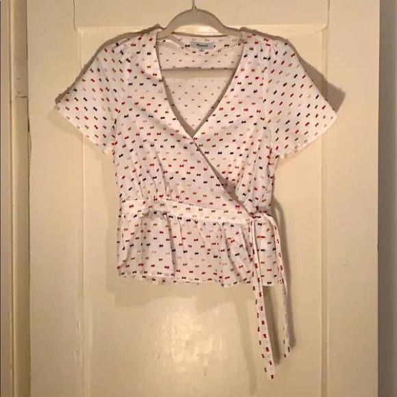 Madewell Mini Bow Wrap Top - Picture 2 of 6